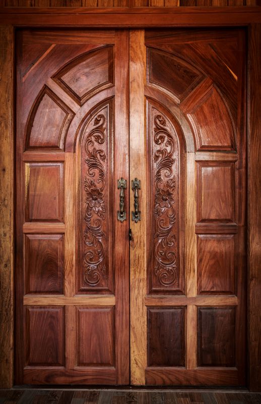 Detailed Oak Door Carvings